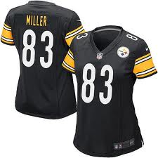 Pittsburgh Steelers 83 Heath Miller Black Game Womens Team Nike Jerseys